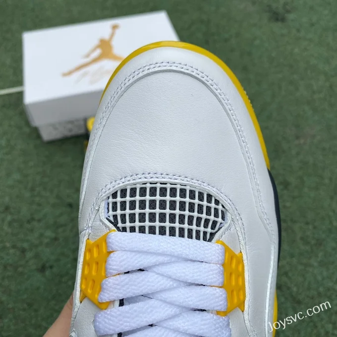 Air Jordan 4 Retro Vivid Sulfur AQ9129-101 White Orange Yellow