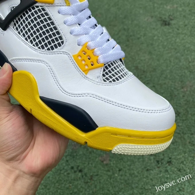 Air Jordan 4 Retro Vivid Sulfur AQ9129-101 White Orange Yellow