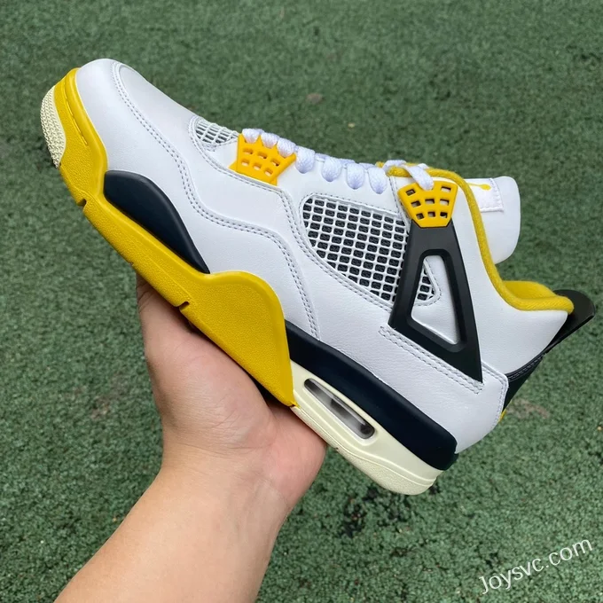 Air Jordan 4 Retro Vivid Sulfur AQ9129-101 White Orange Yellow