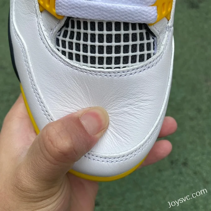 Air Jordan 4 Retro Vivid Sulfur AQ9129-101 White Orange Yellow