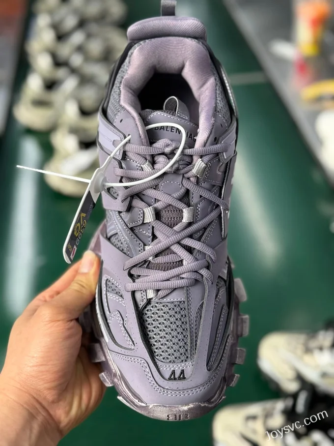 Balenciaga Triple S Grey Purple Sneakers