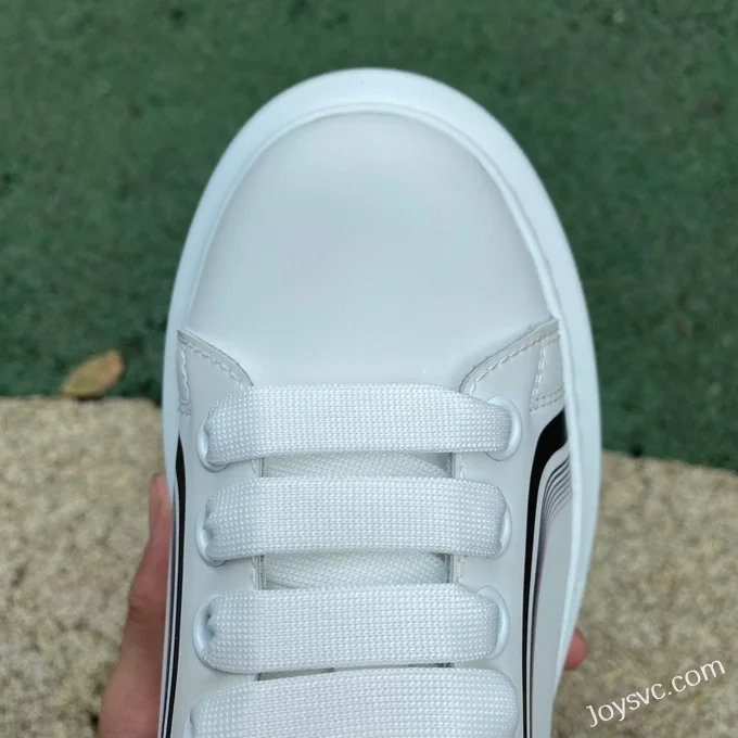 Alexander McQueen 2.0 White Painted Low-Top Sneakers