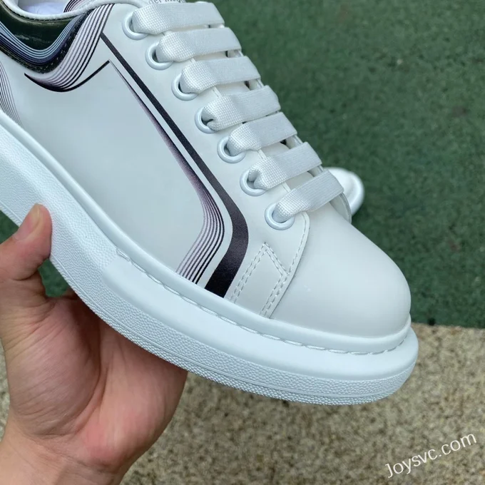 Alexander McQueen 2.0 White Painted Low-Top Sneakers