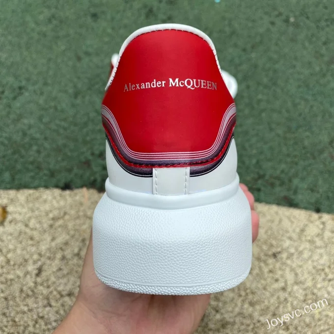 Alexander McQueen 2.0 White Red Painted Low-Top Sneakers