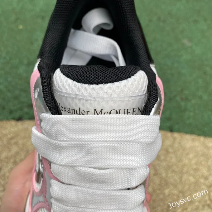 Alexander McQueen Sprint Runner White Silver Pink Women's Dad Shoes