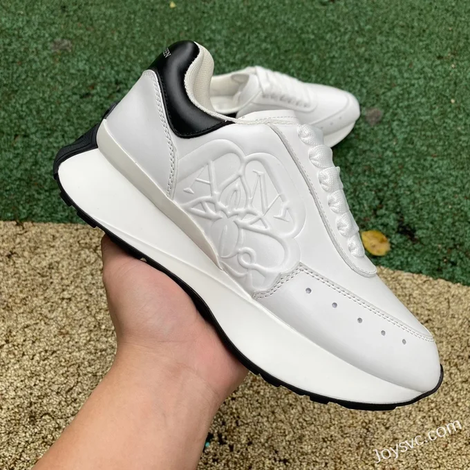 Alexander McQueen Sprint Runner White Black Dad Shoes