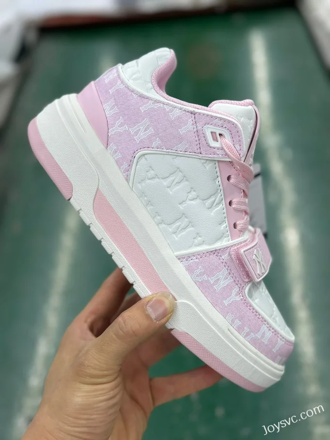 MLB White Pink Print Casual Shoes