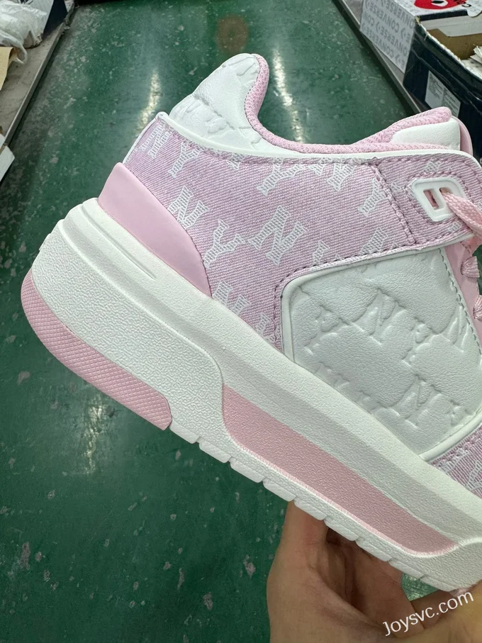 MLB White Pink Print Casual Shoes