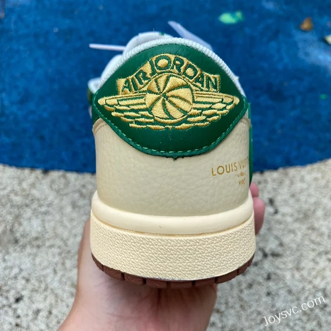 Travis Scott x Louis Vuitton x Air Jordan 1 Low LX1988-300 Yellow Green Retro