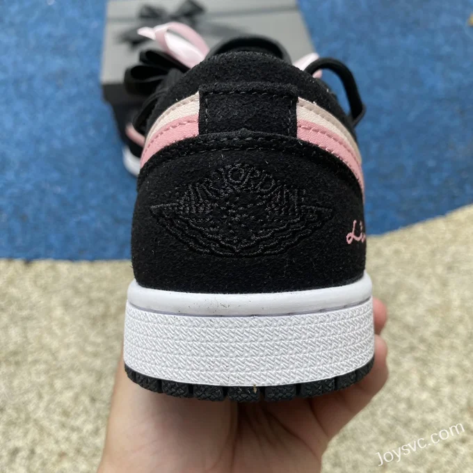 Air Jordan 1 Low DX4374-008 Black Pink Strap Retro