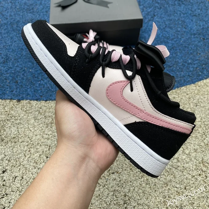 Air Jordan 1 Low DX4374-008 Black Pink Strap Retro