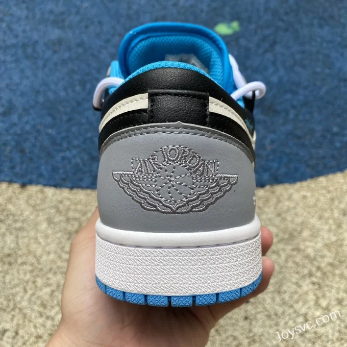 Air Jordan 1 Low 553558-174 Grey Blue Strap Retro