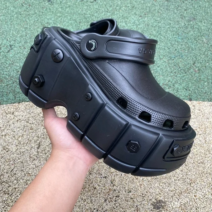 Balenciaga Black Crocs Vintage Dad Shoes