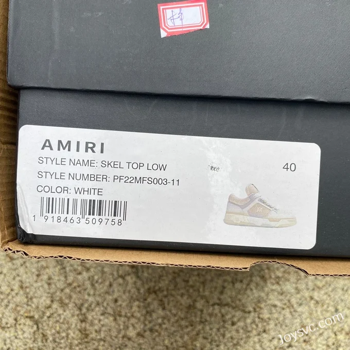 AMIRI MA-1 Beige Low Top Sneakers