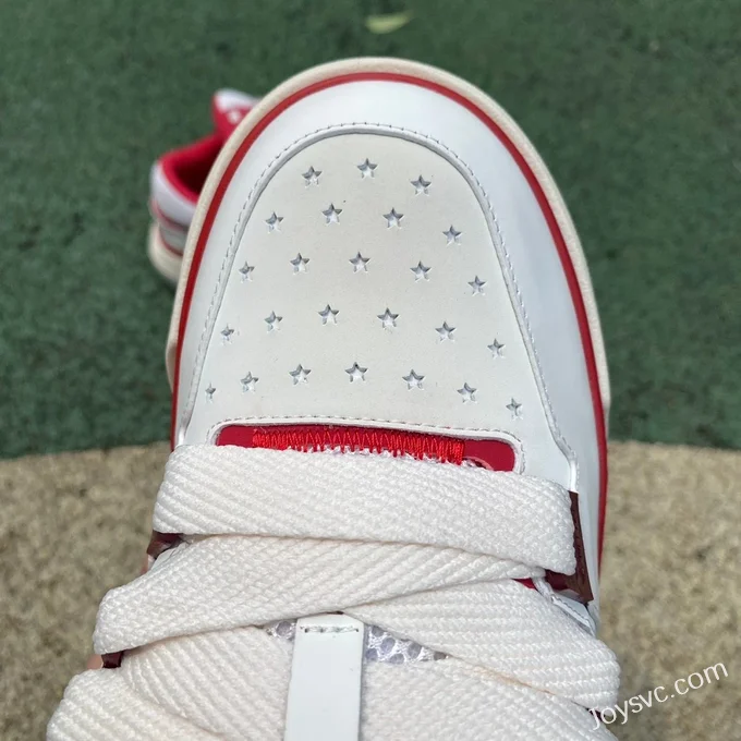 AMIRI MA-1 White Red Low Top Sneakers