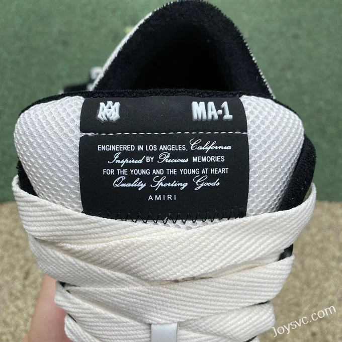 AMIRI MA-1 White Black Low Top Sneakers