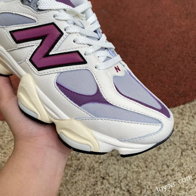 New Balance 9060 White Grey Purple Pure Original Retro Running Shoes U9060ESC