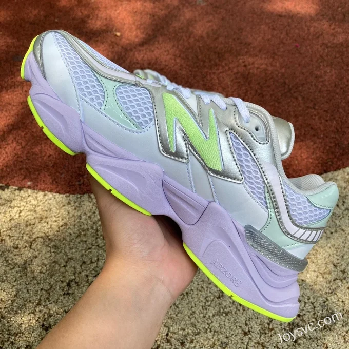 New Balance 9060 Grey Purple Green Pure Original Retro Running Shoes U9060AGT