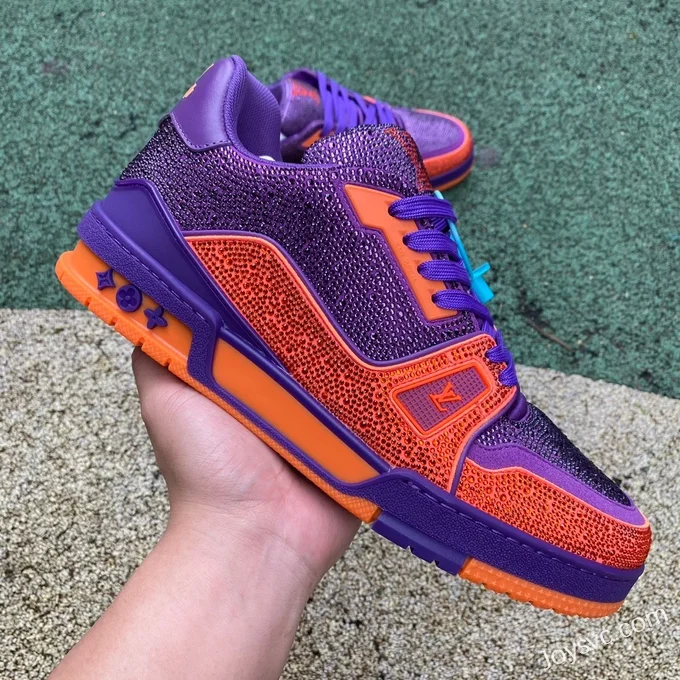 Louis Vuitton Trainer Crystal Purple Orange Pure Version