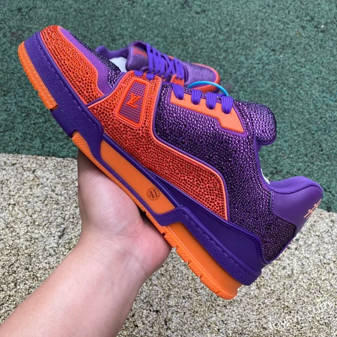 Louis Vuitton Trainer Crystal Purple Orange Pure Version