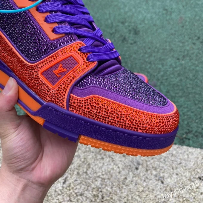 Louis Vuitton Trainer Crystal Purple Orange Pure Version