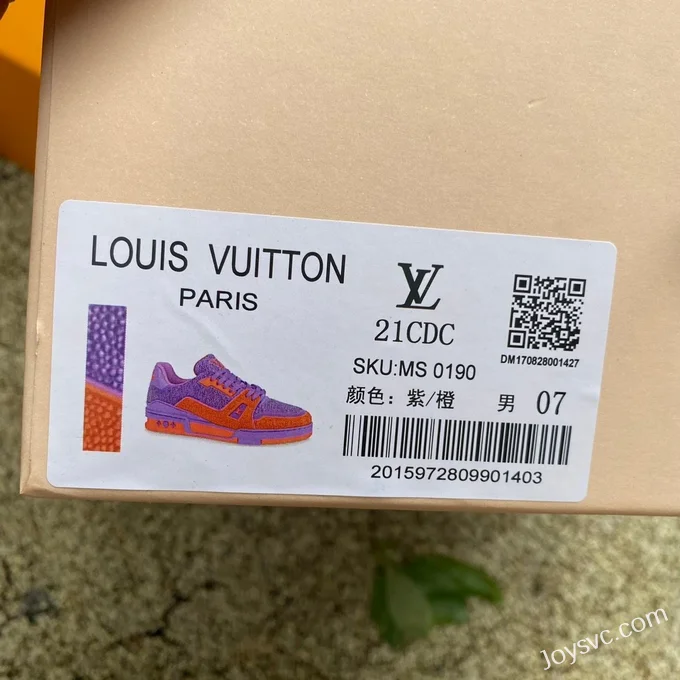 Louis Vuitton Trainer Crystal Purple Orange Pure Version