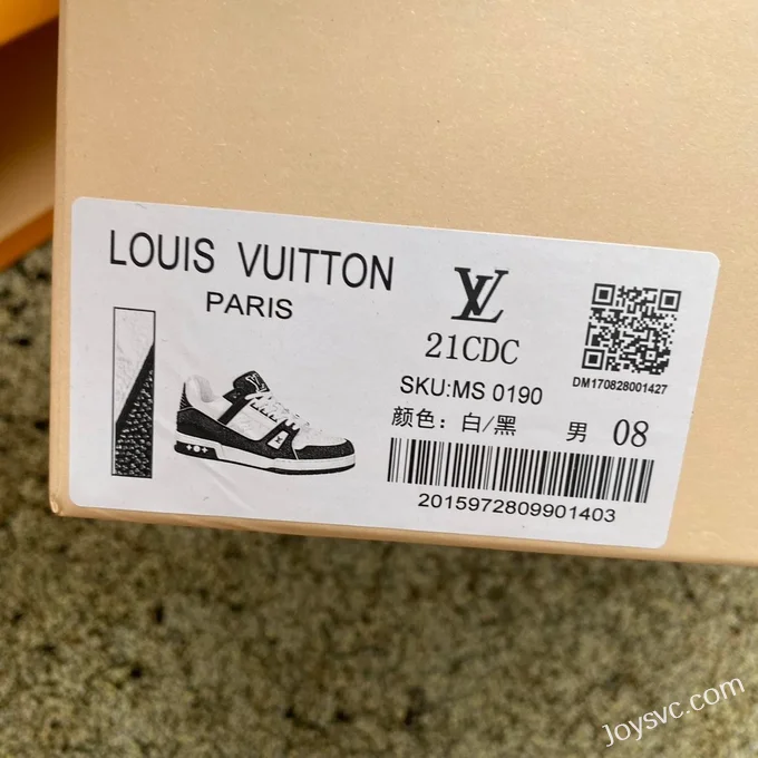 Louis Vuitton Trainer Crystal Black White Pure Version