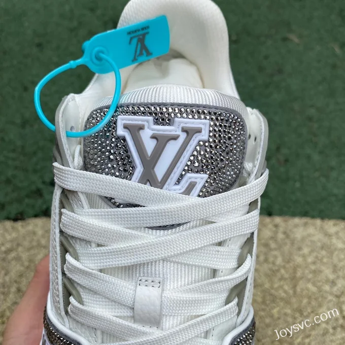 Louis Vuitton Trainer Crystal White Grey Pure Version