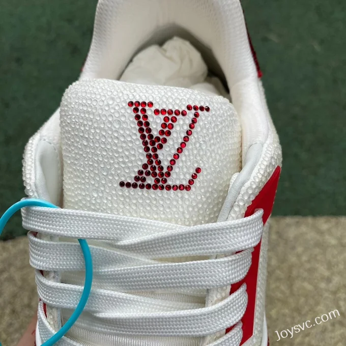 Louis Vuitton Trainer Crystal White Red Pure Version