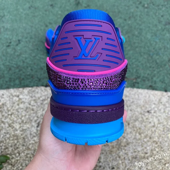 Louis Vuitton Trainer Crystal Blue Pink Pure Version