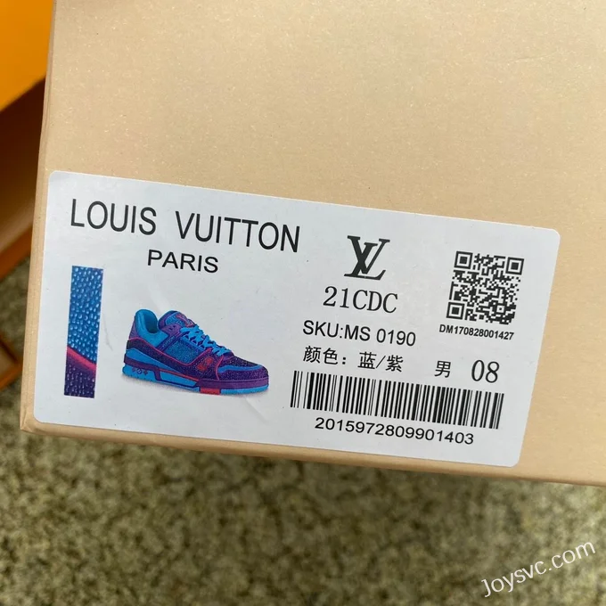 Louis Vuitton Trainer Crystal Blue Pink Pure Version