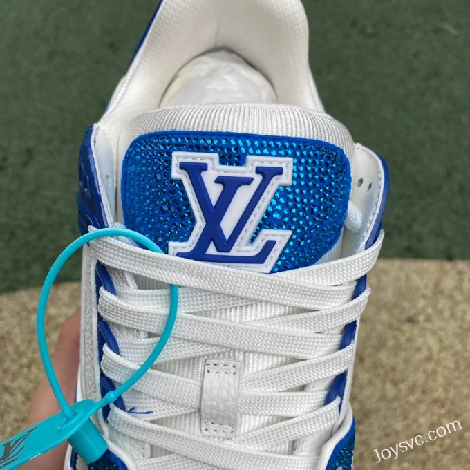 Louis Vuitton Trainer Crystal White Blue Pure Version