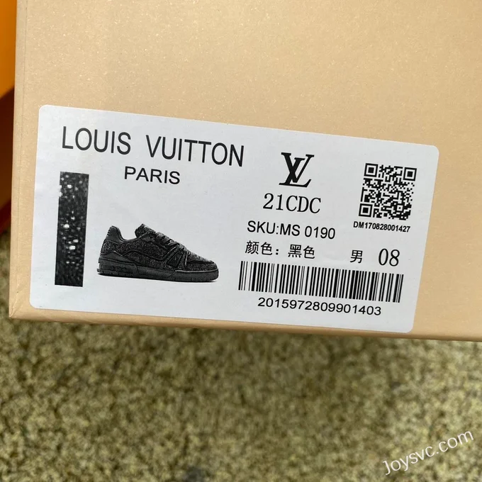 Louis Vuitton Trainer Crystal Black Warrior Pure Version