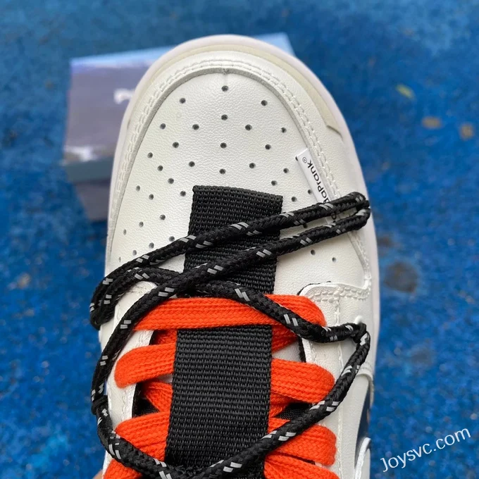 Nike Dunk Low Custom White Black Orange Double Hook DH9765-104