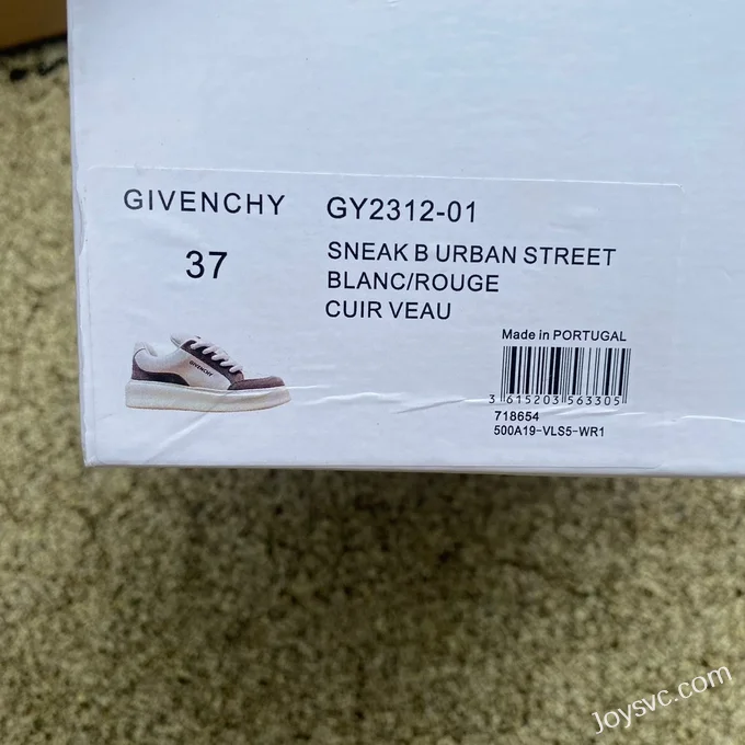 Givenchy City Court Leather Sneakers in White & Grey