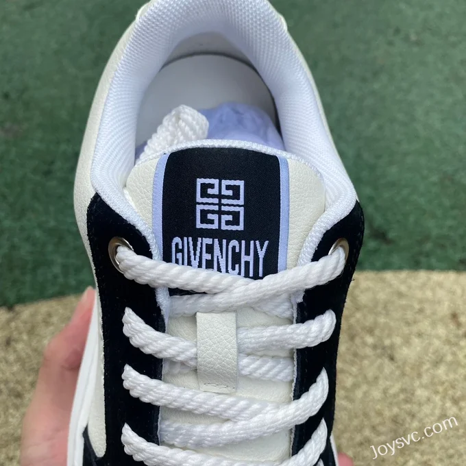 Givenchy City Court Leather Sneakers in White & Black