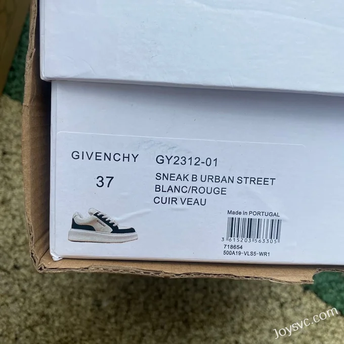 Givenchy City Court Leather Sneakers in White & Black