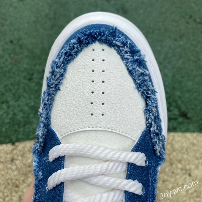 Givenchy City Court Leather Sneakers in White & Blue