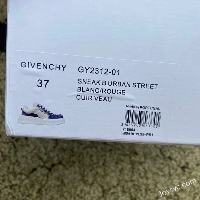 Givenchy City Court Leather Sneakers in White & Blue