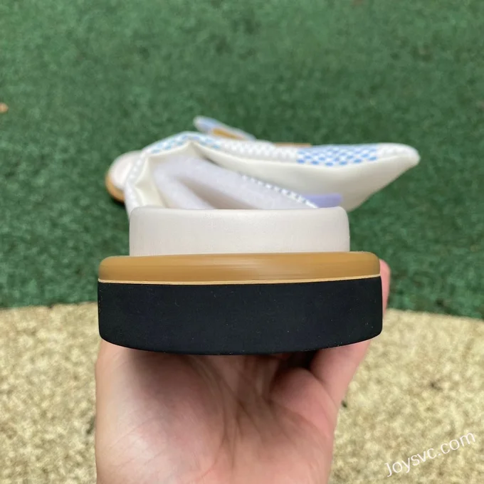 Louis Vuitton Comfort White Blue Slides