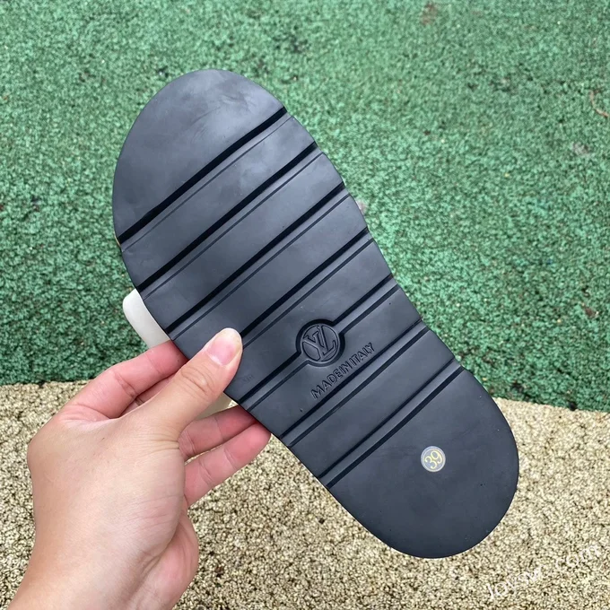 Louis Vuitton Comfort White Blue Slides