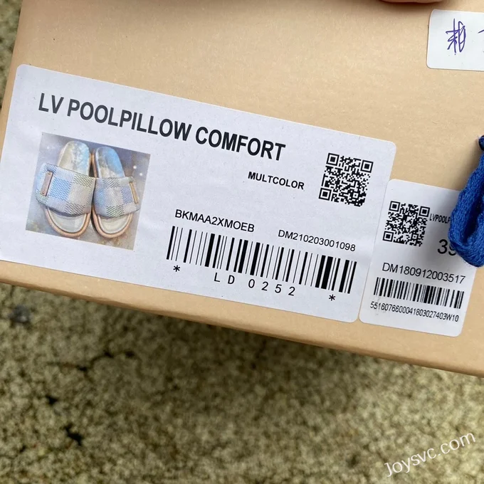 Louis Vuitton Comfort White Blue Slides