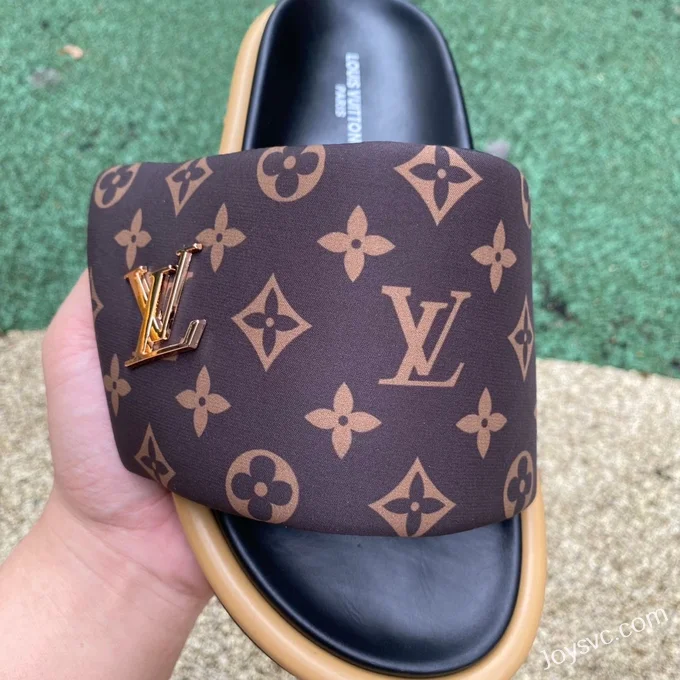 Louis Vuitton Comfort Black Brown Slides