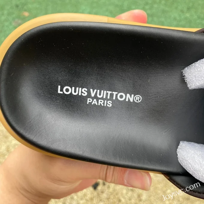 Louis Vuitton Comfort Black Brown Slides