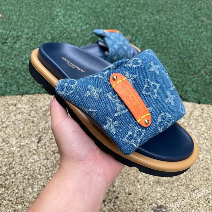 Louis Vuitton Comfort Denim Slides