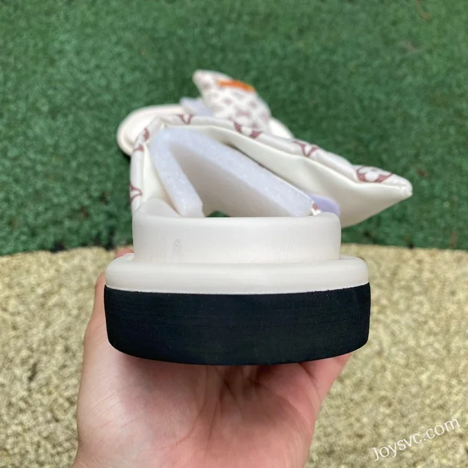 Louis Vuitton Comfort White Brown Slides