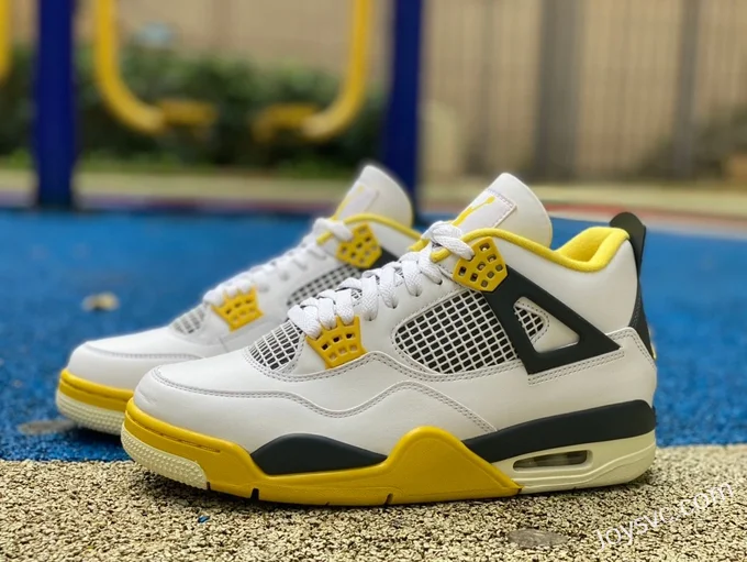 Air Jordan 4 Retro Vivid Sulfur AQ9129-101 White Orange Yellow