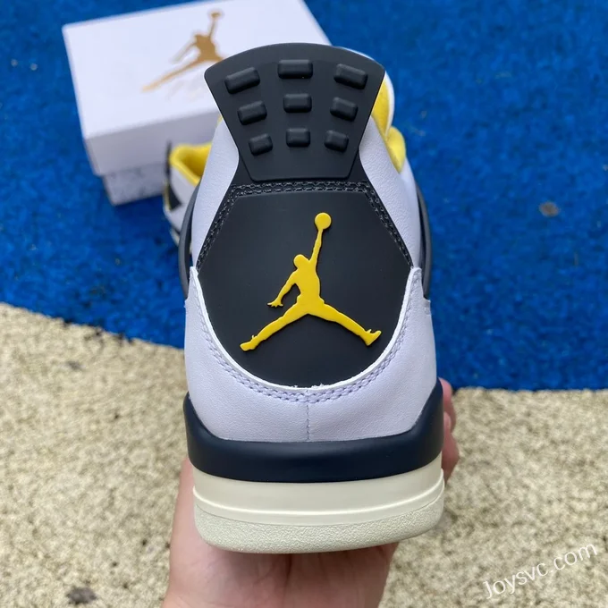 Air Jordan 4 Retro Vivid Sulfur AQ9129-101 White Orange Yellow