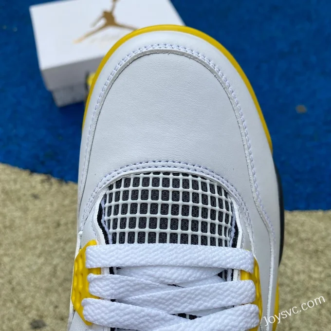 Air Jordan 4 Retro Vivid Sulfur AQ9129-101 White Orange Yellow