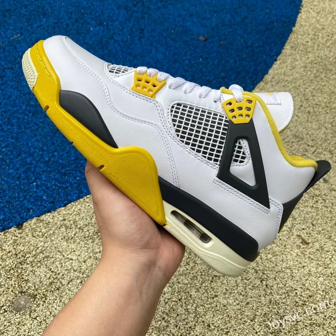 Air Jordan 4 Retro Vivid Sulfur AQ9129-101 White Orange Yellow